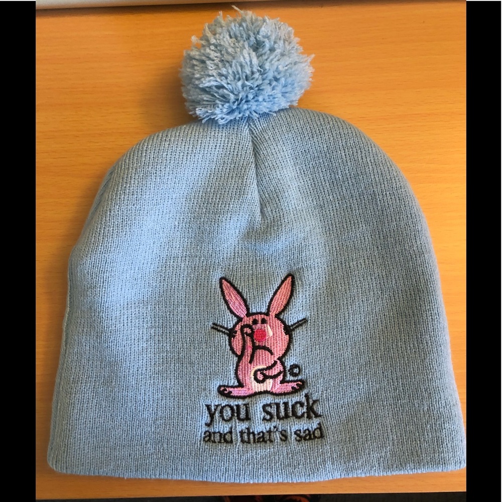 Ripple Junction Light Blue Beanie with Pom Pom